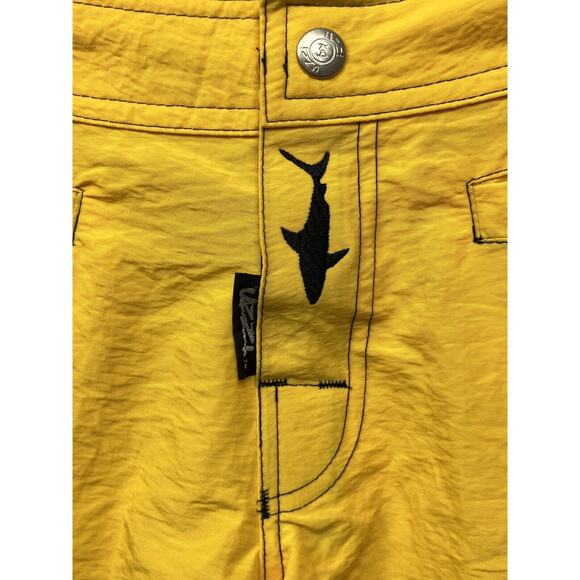 Uzzi‎ Shorts Bright Yellow Nylon Womens size 5/6 Junior Beach Volleyball - Picture 7 of 8